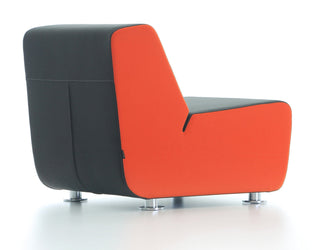 AURA 6 modern orange and black armchair
