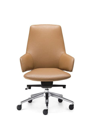 AdvantaWING-587 tan leather office chair