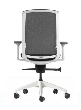 Advanta Aveya Task chair with white frame and black mesh