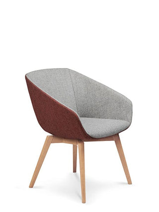 Advanta DELPHI Chair with gray and red fabric