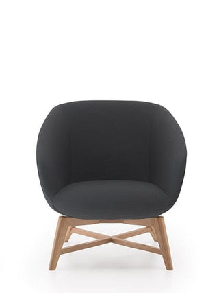 Advanta DELPHI Lounge chair with wooden legs