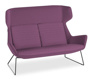 Aquila Two-Seater Highback Lounge in Purple