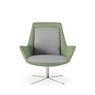 Aquilasq2 green accent chair with swivel base