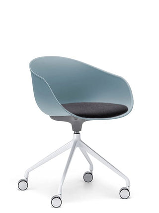 Aylachair 24 UN W wsp - Blue swivel chair with gray cushion