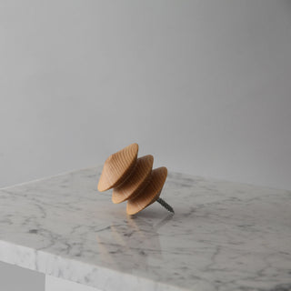 BB spin wall hook, wooden coat hanger.