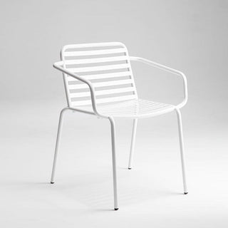 BOMBALA outdoor white chair with arms