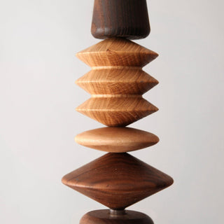 stacked wooden sculpture