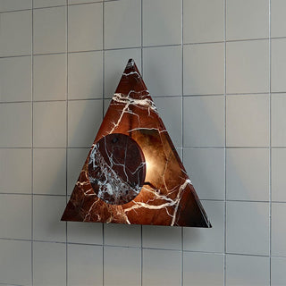 Bermuda3 marble triangle wall sconce