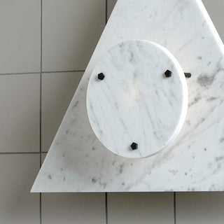 Bermuda6 marble wall art with triangle and circle design.