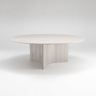Caldera8 round dining table in light wood
