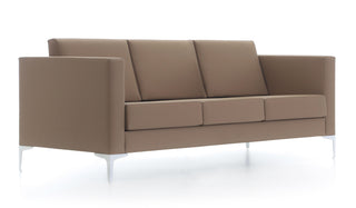 Brown 3-seater sofa at an angle