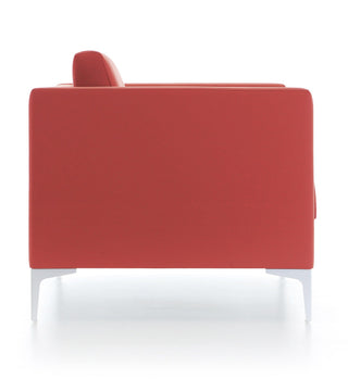 Cara 3-seater rose sofa side view