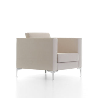 Cara Armchair - Square Cream-colored Modern Armchair