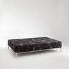 Connected ottoman with patterned top and metal legs