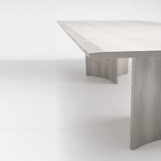 Modern gray wooden table, angled view (Crevasse2)