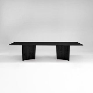 Crevasse 7 black wooden table