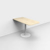 Dendy Caterpillar Base table, wall-mounted with light wood top