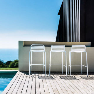 Didier Bombala white outdoor bar stools