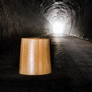 Didier Elfin Oak stool in tunnel
