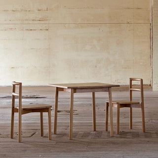 Didier Fable oak table and chairs from the collection