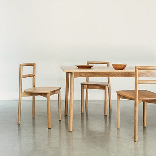 Didier Fable oak dining table and chairs