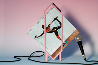 Grace Jones album Island Life with microphone.