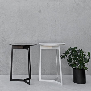 Luiside2 side tables, black and white, modern design