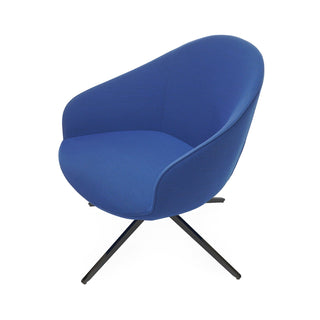 Blue Marina Armchair, 4-Star Base, Top Angle View