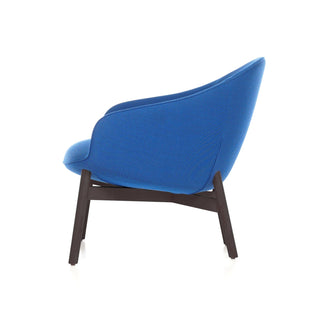 Marina armchair side view with timber base