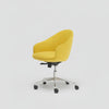 Yellow MarinaMini 5-star chrome base office chair