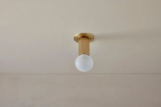 Marz Designs Attalos ceiling light, G95 bulb, side view.