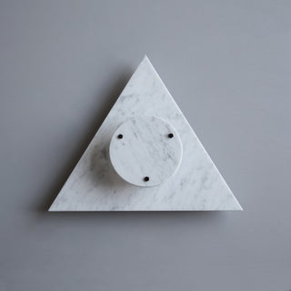 Bermuda Wall Light in White Carrara, Off, Front On View