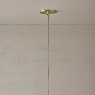 Marz Designs Brass Ceiling Rose with Natural Fabric Flex