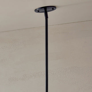 Brushed black angled ceiling rose with solid dropper