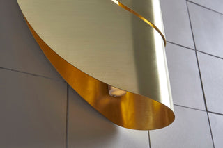 Marz Designs Furl Circle Wall Light - Raw Brass Detail