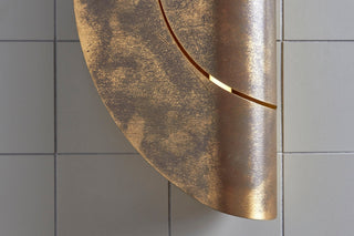 Marz Designs Furl Circle Wall Light - Raw Brass Detail
