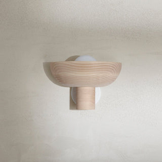Marz Designs Selene Uplight - Ash, White, Clear Frosted, front-on, off.