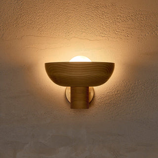 Marz Designs Selene Uplight, bleached ash wall sconce