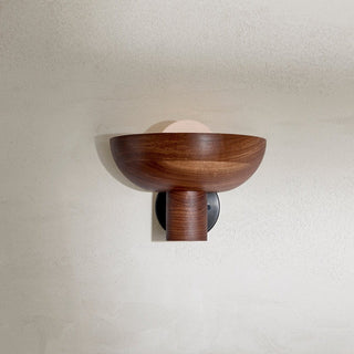 Marz Designs Selene Uplight Walnut Wall Lamp