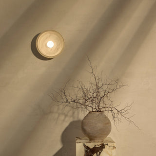 Marz Designs Selene Ash Surface Sconce in-situ, with vase