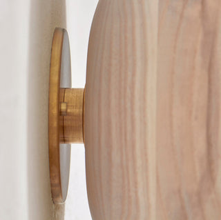Marz Designs Selene Sconce detail in bleached ash and brass