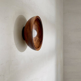 Marz Designs Selene Walnut Sconce (Off) - Side View