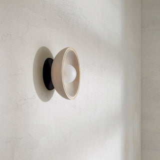 Marz Designs Selene Surface Sconce - Bleached Ash & Black Wall Light