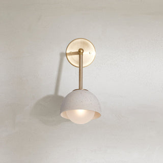 Marz Designs Terra 0 brass wall sconce in vanilla bean finish