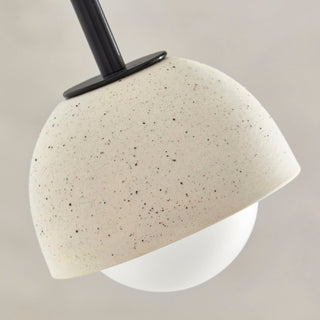 Marz Designs Terra 0 pendant light detail in vanilla bean and frosted glass.