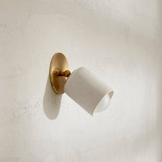 Marz Designs Terra 1 brass & vanilla bean articulating wall sconce
