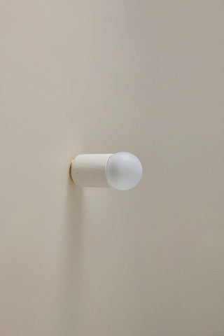 Marz Designs Terra 1 Brass Sconce, Vanilla Bean finish, Frosted glass