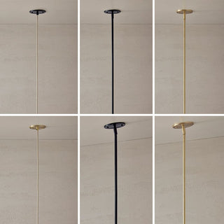 Collection of pendant lighting rods.