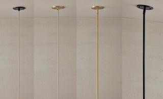 Marzdroppers pendant lights in various metal finishes