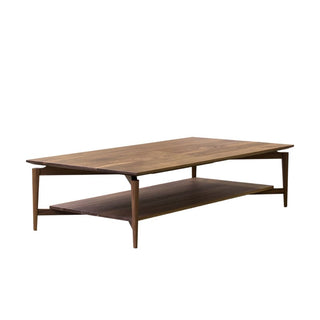 Wooden coffee table with shelf